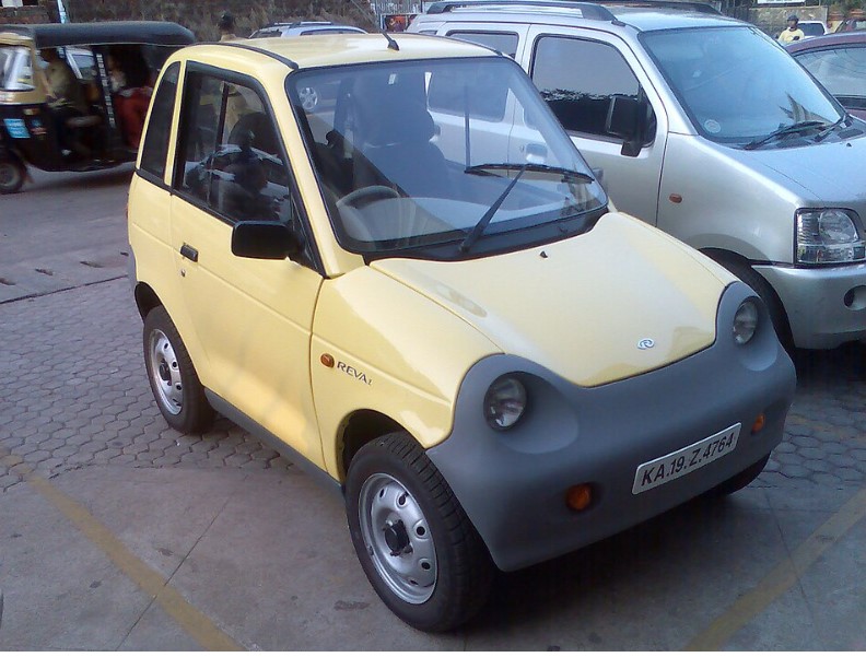 reva electric car front view
